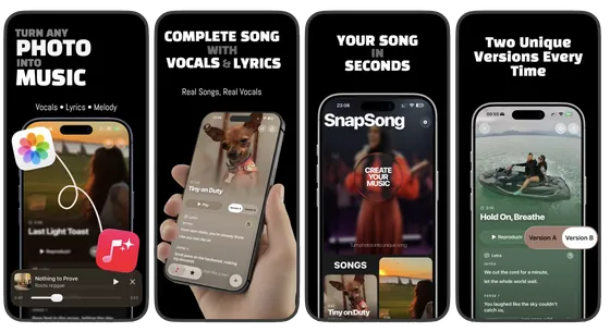 SnapSong App Store screenshot set
