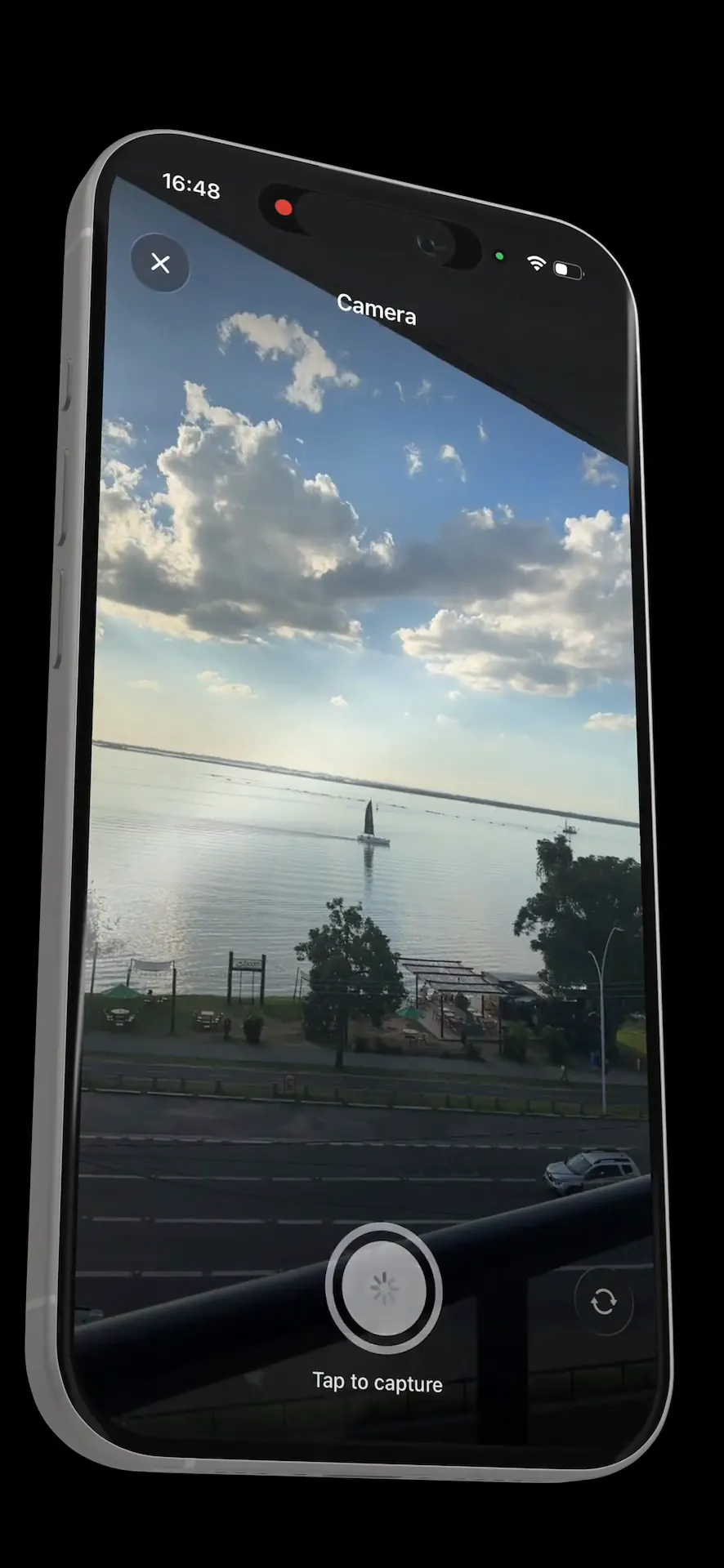 Frame from the SnapSong app preview video